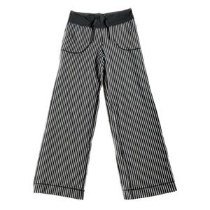 lululemon athletica Black and White Striped Wide Leg Pants